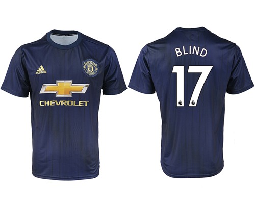 Manchester United #17 Blind Away Soccer Club Jersey
